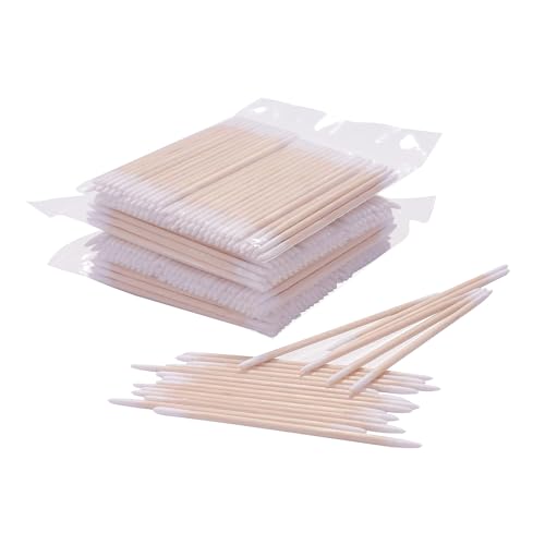 1000pcs Double-Sided Wood Cotton Swabs for Makeup & Cleaning