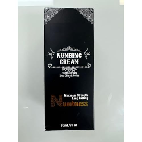 2 Pack Numbing Cream Maximum Strength: Long Lasting Extra Relief with Menthol Arnica and Emu Oil 2 x 60ml