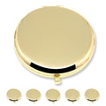 Magnifying Compact Double-Sided 1X/2X Round Pocket Handheld Travel Makeup Portable Pocket Mirror Glod 5PCS