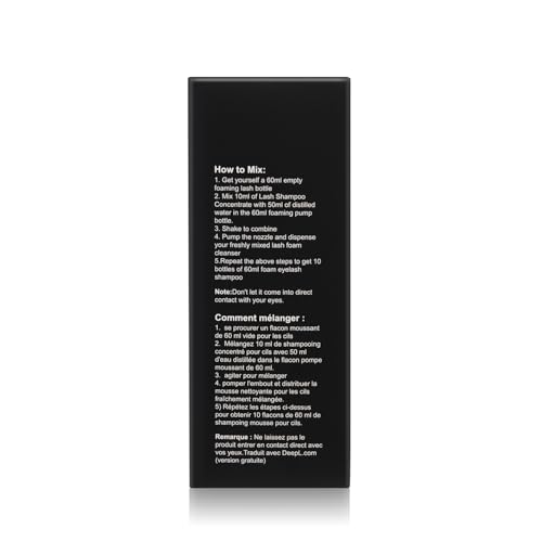 Eyelash Cleanser Concentrate 200ml Unscented Professional Lash Shampoo Foaming Cleanser Lash Wash Concentrate for Extensions Lashes with Salon Home Care-Makes 40 Bottles