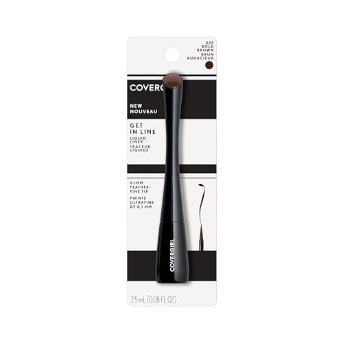 COVERGIRL Get In Line Liquid Eyeliner, Bold Brown, 0.04 Pound