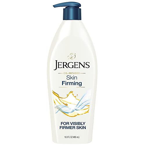 Jergens Skin Firming Body Lotion for Dry to Extra Dry Skin, Skin Tightening Cream & Sandalwood Body Butter Lotion, Moisturizer Infused with Sandalwood Essential Oil