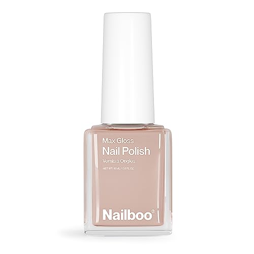 Nailboo PREMIER Max Gloss Nail Polish, (Cool Grey) Stormy Daze Nail Color, DIY Nails Salon Quality, Glossy Non-Gel Nail Polish, 0.5 oz.