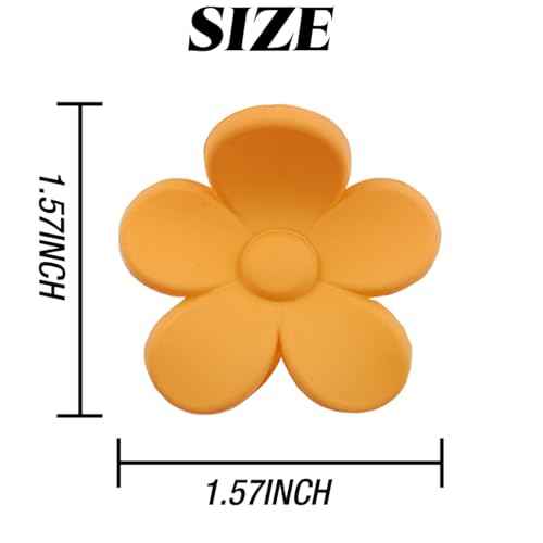 20PCS 1.57inch Cute Flower Claw Clips, Small Jaw Clips for Women Girls Thin/Medium/Thick Hair, 10 Colors Nonslip Strong Hold Clamps Catch Barrettes Hair Accessories