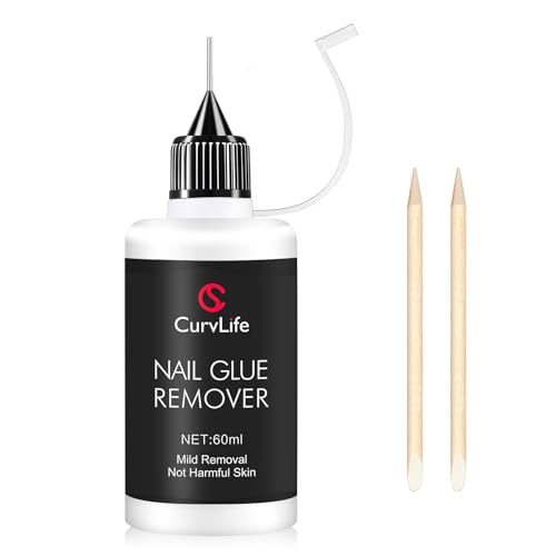 CurvLife Pinpoint Nail Glue Remover for Press-On Nails - Non-Acetone 60ml