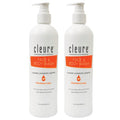 Cleure Face and Body Cleanser - Hypoallergenic, Fragrance-Free Body Wash for Sensitive Skin & Eczema - Paraben & Sulfate Free, PH Balanced Body Soap (12 oz, Pack of 2)