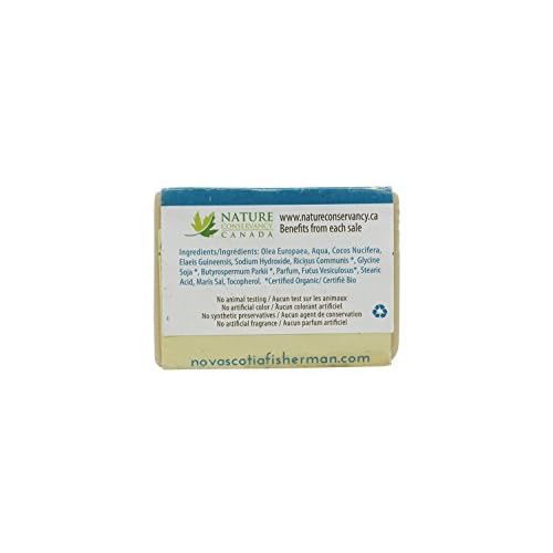 Nova Scotia Fisherman - Hand Poured Soap, with Organic Shea Butter and Nova Scotia Sea Kelp, Vegan Friendly, No Artificial Ingredients, Plant-Based Body Care (Sea Salt, 4.8 oz)