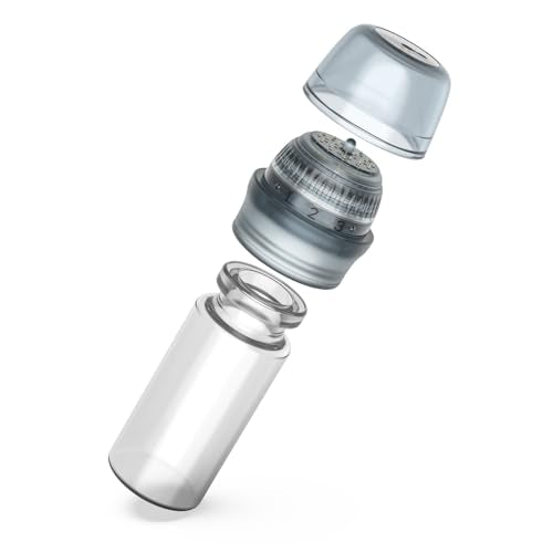 Hydra Microneedle Stamp with 30 Pins, Adjustable Liquid Dispensing (3 Settings), 10ml Container ? Ideal for Serums and Skin Care Applications