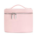 Cosmetic Case, Leather Makeup Bag, Portable Handheld Makeup Case, Detachable Compartments