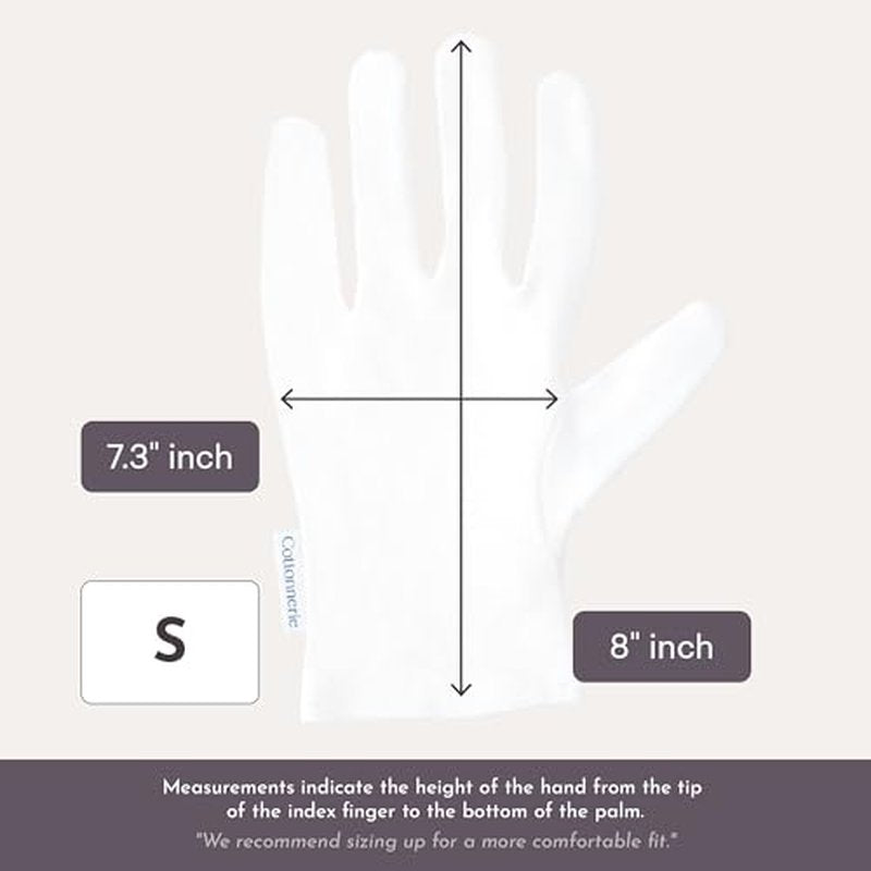 100% Cotton Moisturizing Gloves for Dry Hands – 4 Pairs