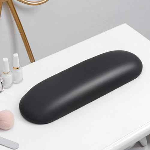 TANG SONG 15.7" 1PC Sponge Manicure Hand Rest Pillow Nail Stand Hand Holder Nail Table Manicure Armrest Cushion (Black)