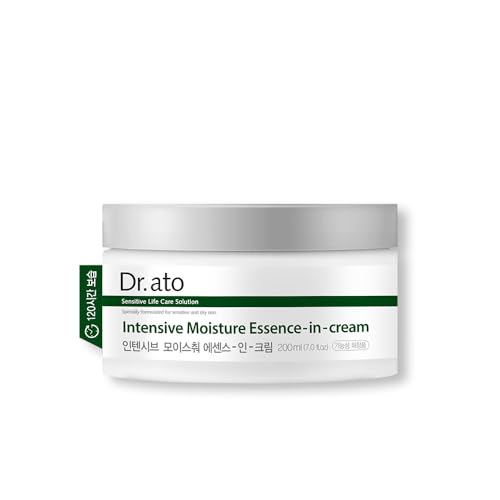 Dr.ato Intensive Moisturizing Skin Cream for Body and Face, Hydrating Dry and Sensitive Skin, Long-Lasting Relief, Fragrance-Free, Nourishing Moisturizer, Korean Skincare (6.76 Fl Oz)