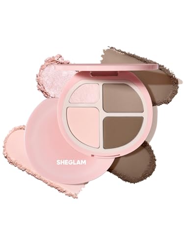 SHEGLAM Hypersculpt Cool Highlight & Contour Palette 4 Shades 2-in-1 Face Makeup