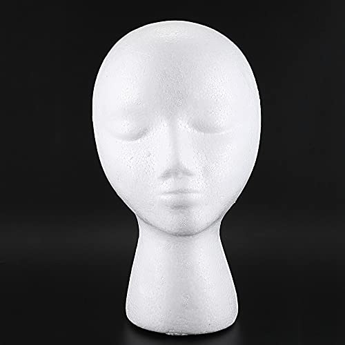 CRAKES 10X Styrofoam Foam Mannequin Wig Head Display Hat Cap Wig Holder White Foam Head