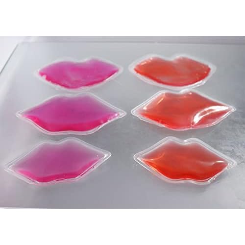 Lip Shaped Ice Pack for Post-Procedure Swelling & Bruising,Reusable Gel Cold Compress for Soothing Relief After Lip Filler,Injections,Small & Flexible for Face & Eyes