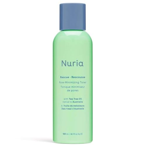 Nuria - Rescue Skin Toner for Face Pore Minimizer, Tea Tree Toner with Pure Witch Hazel Extract, Horsetail and Rosemary, 180mL/6.1 fl oz