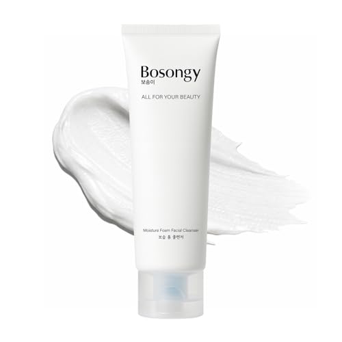 Cleansing Foam Amino Acid Face Wash120ml(4.05fl.oz) Gentle Korean Skincare Cleanser with Ceramide,pH-Balanced for Sensitive Skin, Removes Sunscreen &Light Makeup, Hydrating&Skin Revitalizing.