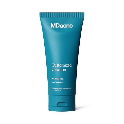 MDacne Hydrating Facial Cleanser with Salicylic Acid 0.5% - Acne Treatment with Plant-Based Ingredients to Remove Dirt & Oil, Protect Skin & Unclog Pores (2 Ounce (Pack of 1))