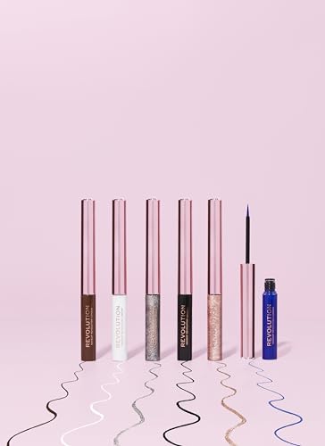 Revolution Super Flick Liquid Eyeliner - Brown, Precision Brush