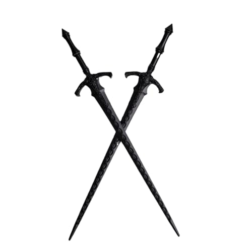 Viking Hair Sticks Set – Retro Metal Sword Hair Pins for Thick Hair
