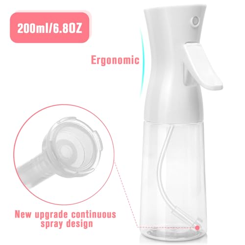 Continuous Spray Bottle 200ml - Ultra-Fine Mist for Hair & Plants