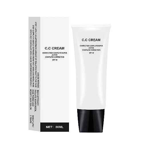 Skin Tone Adjusting CC Cream SPF 50, 2022 New Cosmetics CC Cream, Colour Correcting Self Adjusting for Mature Skin (Natural Color)