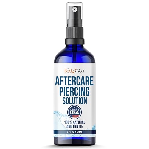 BodyJ4You Piercing Aftercare Spray - Sterile Saline Solution 2 FL Oz