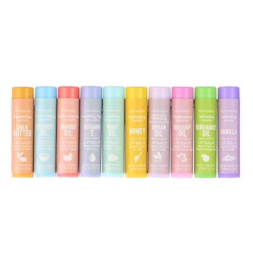 Expressions 10pc Lip Balm Collection -Hydrating Lip Balms Infused- Enriched Lip Balm Set