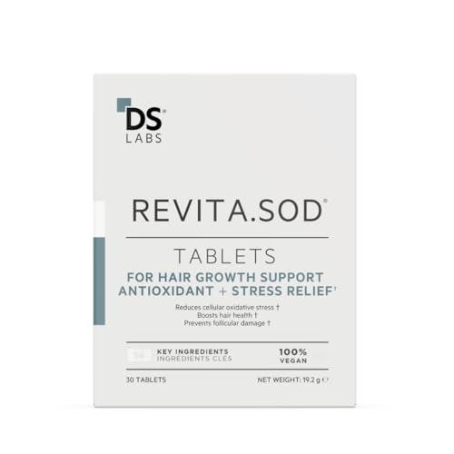 DS Labs Revita.SOD Hair Support Tablets - Daily Hair Wellness Supplement with Superoxide Dismutase, Zinc & Ashwagandha, For Men & Women, 30 Tablets