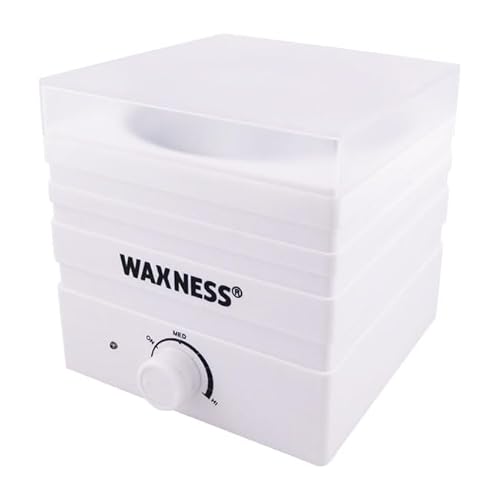 Waxness Face & Eyebrows Starter Waxing Kit with White Mini Heater, Pearl & Pink Glow Waxes ? Professional Facial Waxing Kit ? Made in Italy