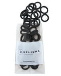 Heliums Extra Small Hair Ties 0.75" Black - 40 Pack Seamless Ponytail Holders