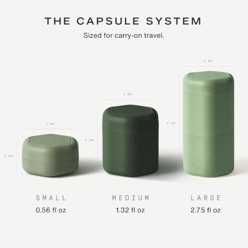 Cadence Capsules Travel Skincare Set - 3 Leak Proof Containers