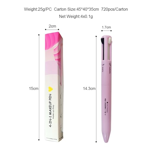 MKNZOME 4 in 1 Makeup Pen, 8 Colors Eyebrow Contour Eyebrow Pencil Eyebrow Pen Makeup Pencil 4 in 1(Eye Liner, Brow Liner, Lip Liner, Highlighter) Travel Beauty Makeup Pen, 2 Count