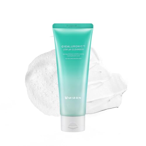 MIZON Cicaluronic Low pH Cleanser with Centella Asiatica Hyaluronic Acid BHA Sebum Care Blemish Care Dead Skin Cell Removal Korean Skincare (120ml/4.05fl oz)