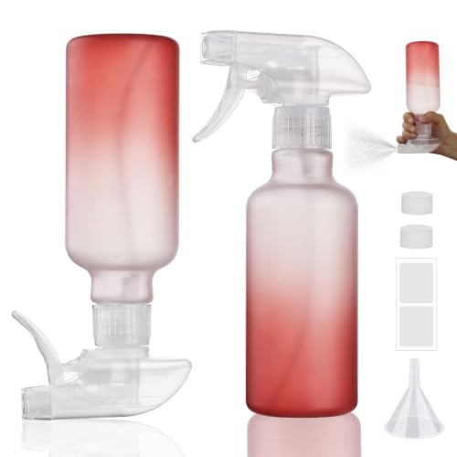 12oz Spray Bottles 2 Pack - 360° Any-Angle, Adjustable Nozzle