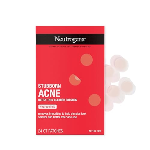 Neutrogena Stubborn Acne Patches, 24 Count Ultra-Thin Hydrocolloid