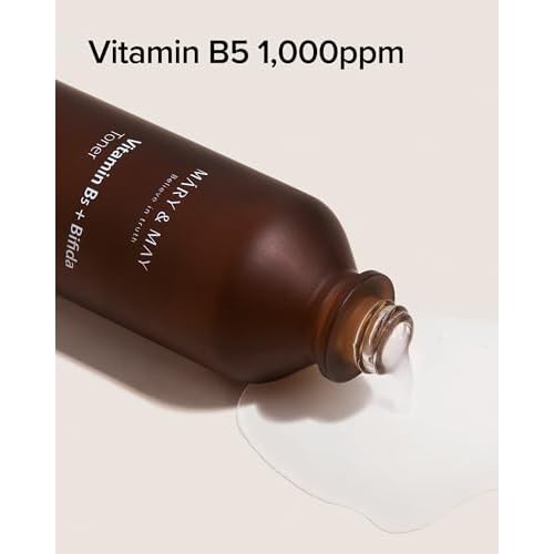 Mary&May Vitamin B5 + Bifida Toner - Nourishing Face Toner for Enhanced Skin Barrier Strength and Moisture Retention - 30,000ppm Bifida Fermentation & 1,000ppm Vitamin B5, 4.06 fl.oz.