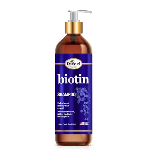 Difeel Pro-Growth Biotin Shampoo 33.8 oz for Hair Loss & Thinning