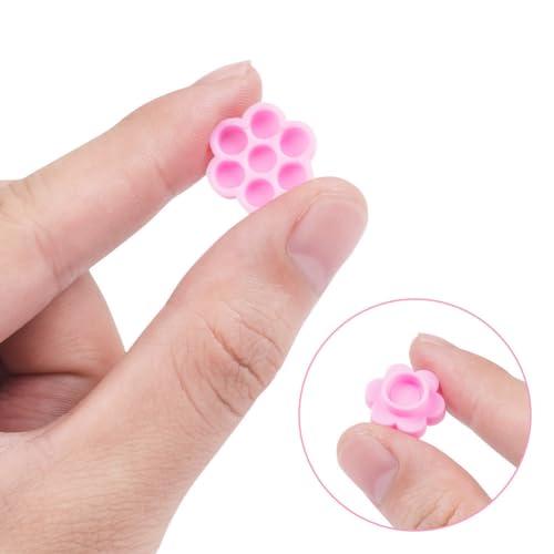 300 Pcs Plastic Flower Glue Cups for Eyelash Extensions