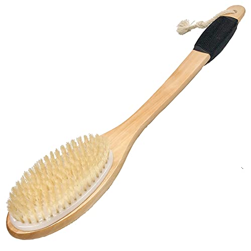Wooden Bath Brush with Long Handle for Back Exfoliating