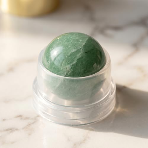 Rose Quartz Roller Ball Bottle, 50ml Amber Glass Refillable