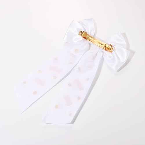 Birthday Hair Bows for Women Crown Birthday Girl Hair Bow Clips Crystal Pearl Star Jeweled Big Hair Bows Pink Bow Satin Hair Ribbons Accessories Gifts Party Favors (Pattern B3)