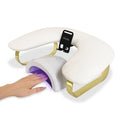 NAXYOO White Rotating Phone Holder Nail Arm Rest for Manicure & Nail Techs