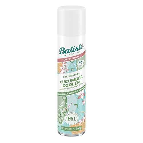 Batiste Dry Shampoo, Limited Edition Cucumber Cooler Scented, Refresh Hair & Absorb Oil Between Washes, 3.81 Oz.