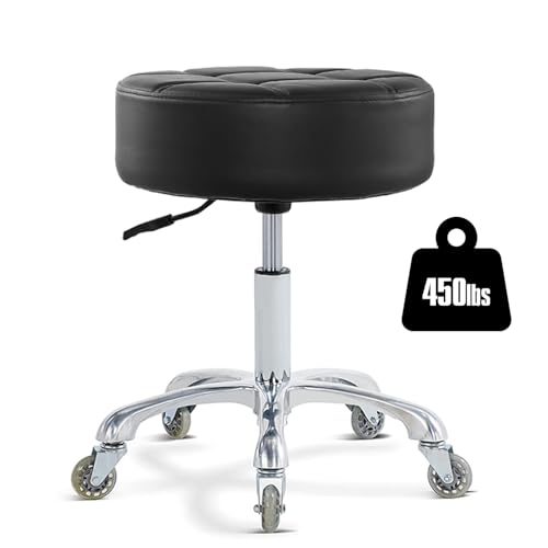 Rolling Stool with Wheels Adjustable Height 19.8-25 inches