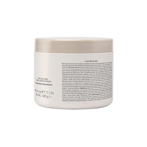 Il Salone Milano Professional Glorious Mask - Hydrating Hair Mask for Dry Hair - Increases Nourishment and Combability with Chestnut Extract & Rice Extract - Salon-Quality Hair Care (8.55 oz / 250 ml)