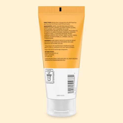 Exfoliating Apricot Face Scrub - 6 Ounce Facial Cleanser - Pack of 1