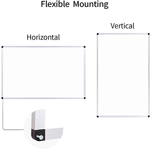 VIZ-PRO Dry Erase Board/Magnetic White Board, 48 X 32 Inches, Silver Aluminium Frame