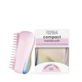 Tangle Teezer | The Compact Styler Detangling Hairbrush | Travel-Friendly with Protective Cover & Two-Tiered Teeth Design | Perfect for Wet, Dry & Flyaway Hair | Pearlescent Matte Chrome
