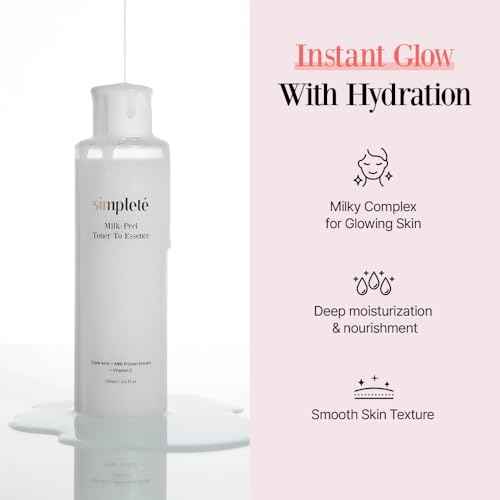 Milkpeel Toner to Essence ? Gentle Daily Exfoliating, Hydrating Toner for Smooth, Radiant Skin, Strengthens Moisture Barrier, Perfect for Sensitive Skin, Balanced, Healthy Glow, 200ml